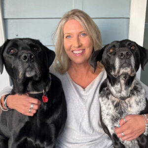 Fiona with two dogs
